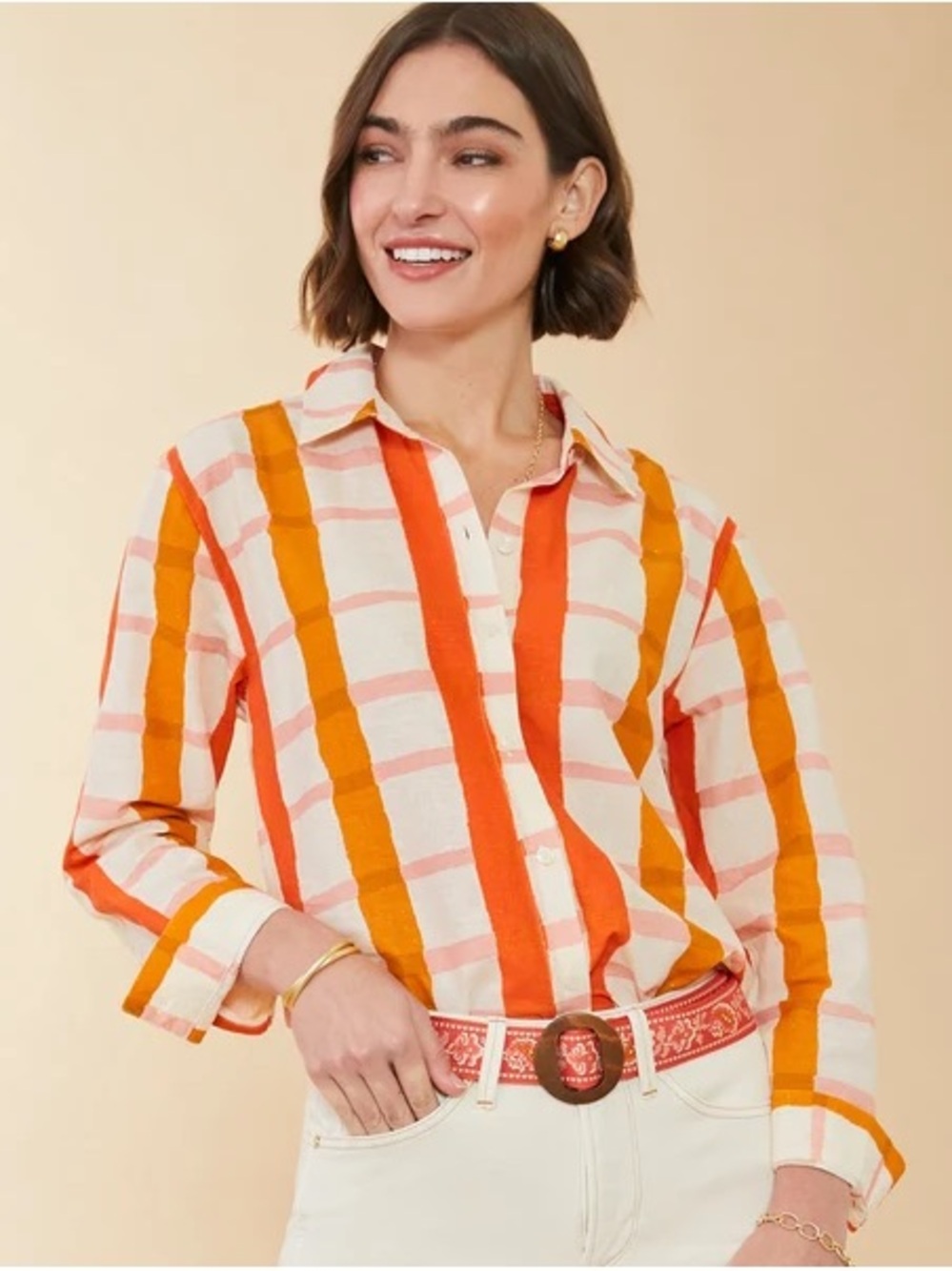 Spartina 449 Aida Relaxed Buttondown Richmond Hill Plaid